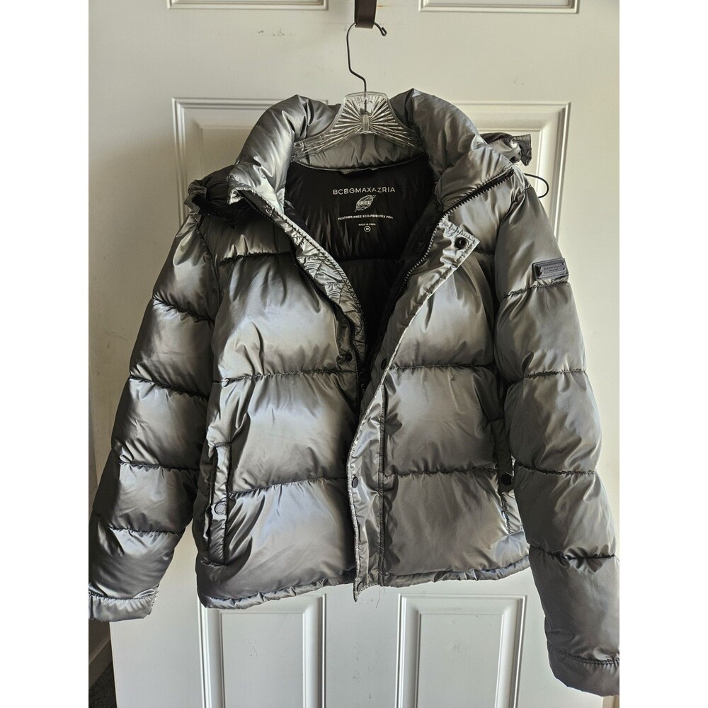 BCBFMAXAZRIA Liquid Metallic Puffer Jacket Size M